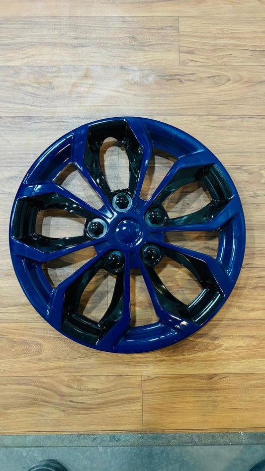 Car zone Wheel Cover for all cars | Stylish 13 Inch Rim Blue Wheel Cover Cap | Wheel Cover for Car, Press Fitting Set of 4