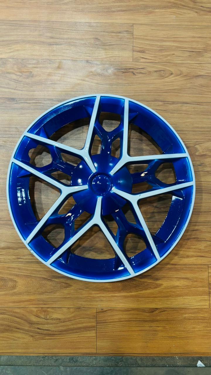 Car zone Wheel Cover for all cars | Stylish 13 Inch Rim Blue Wheel Cover Cap | Wheel Cover for Car, Press Fitting Set of 4