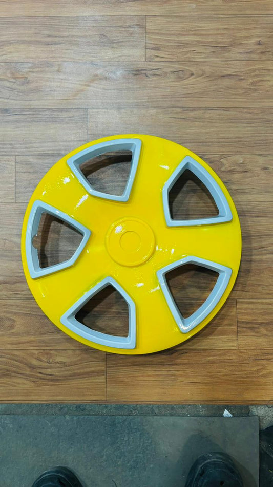 Car zone Wheel Cover for all cars | Stylish 13 Inch Rim Yellow Wheel Cover Cap | Wheel Cover for Car, Press Fitting Set of 4